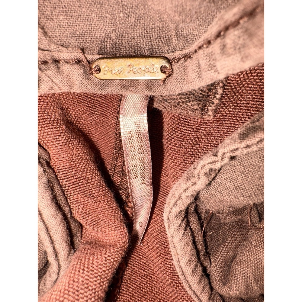 FREE PEOPLE WOMEN'S Rust  Burgundy  CARGO BALLOON PANTS size 0 - Picture 3 of 6